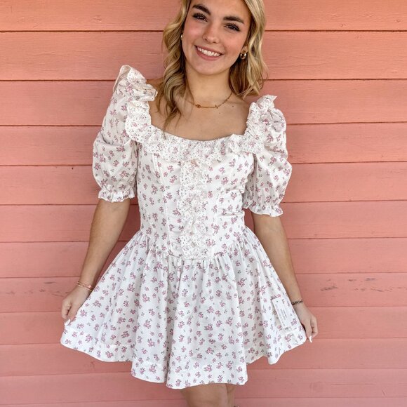 NWT For Love & Lemons Noam Mini Dress - Picture 1 of 10